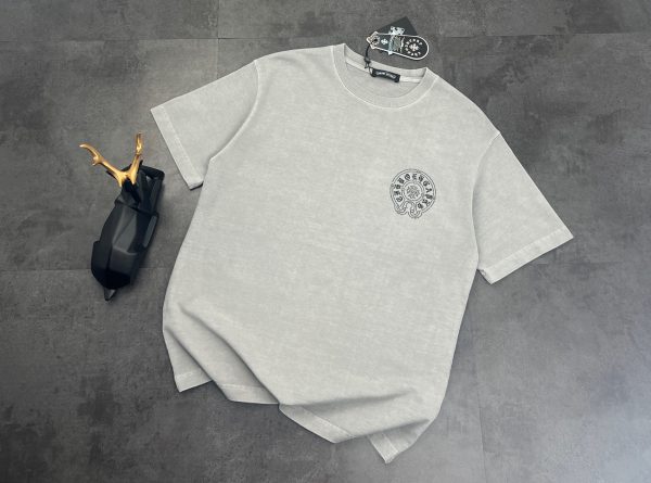 Premium Chrome Hearts Short Sleeves Black Cotton Washed Luxury