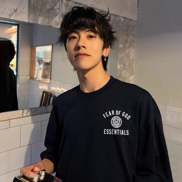 Luxury Fear Of God Short Sleeves Black Cotton Print Style
