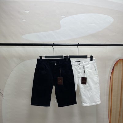 Premium Louis Vuitton Shorts Black Leather Washed Luxury