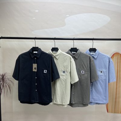 Best Selling Carhartt Short Sleeves Black Cotton Retro Style