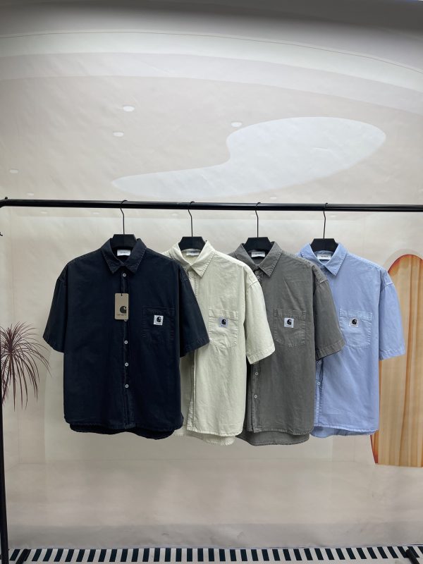 Best Selling Carhartt Short Sleeves Black Cotton Retro Style