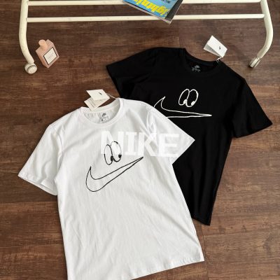 Best Selling Nike Short Sleeves Black Cotton Classic Luxury