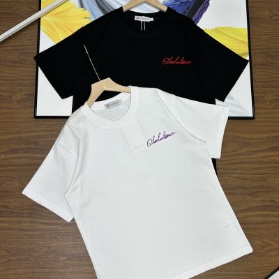 Luxury Lululemon Short Sleeves Black Cotton Logo Style
