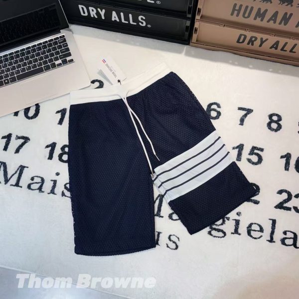 Premium Thom Browne Shorts Navy Classic Luxury