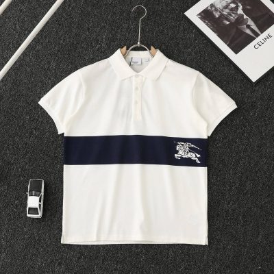 Premium Quality Burberry Short-Sleeved White Cotton Classic Collection