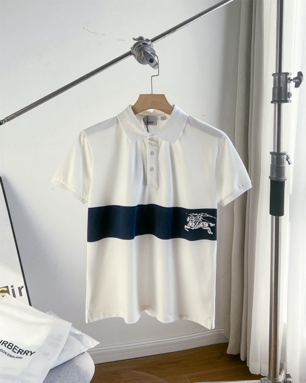 Best Selling Burberry Short-Sleeved White Cotton Classic Collection