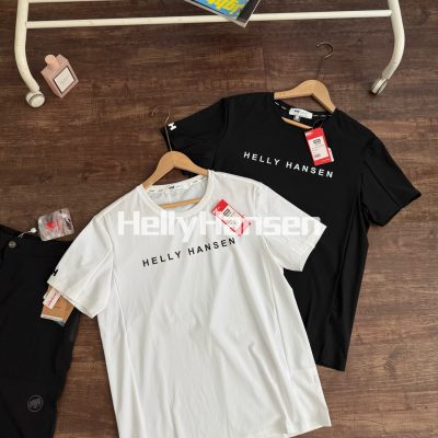 Premium Quality Helly Hansen Short Sleeves Black Cotton Casual Luxury
