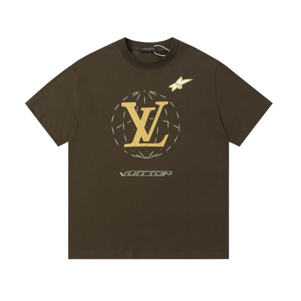 Premium Louis Vuitton Short Sleeves Brown Linen Collection
