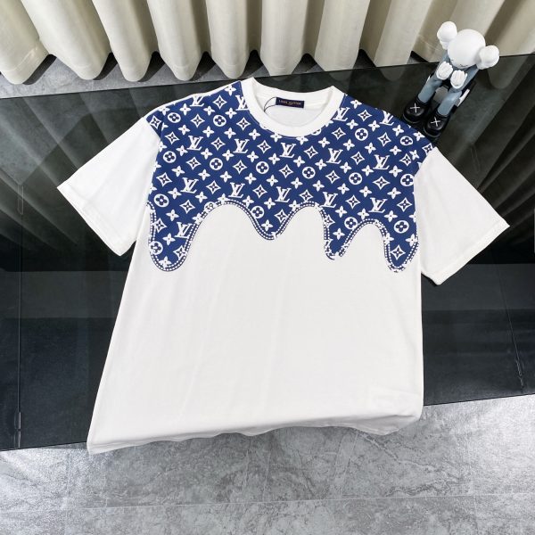 Premium Louis Vuitton Short-Sleeved Shirt Black Cotton Classic Collection