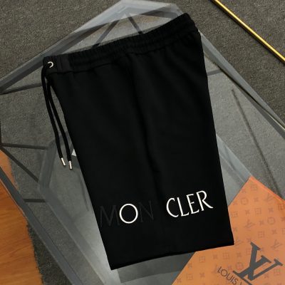 Luxury Moncler Sweatpants Black Knit Embroidered Luxury