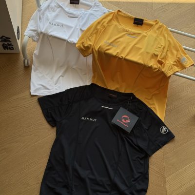 Luxury Mammut Short Sleeves Black Polyester Breathable Collection