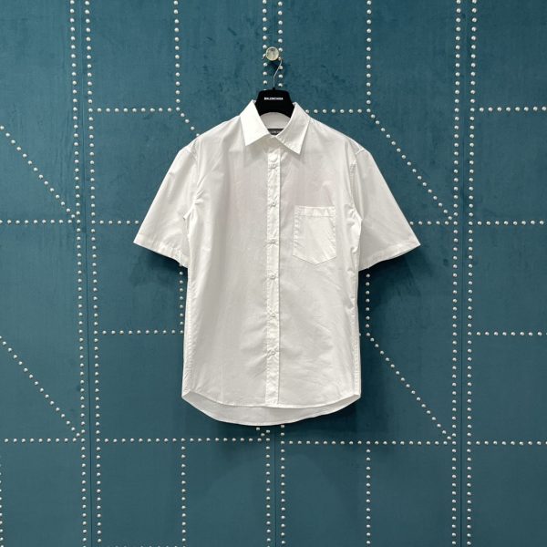 Premium Balenciaga Short Sleeves Red Cotton Minimalist Luxury