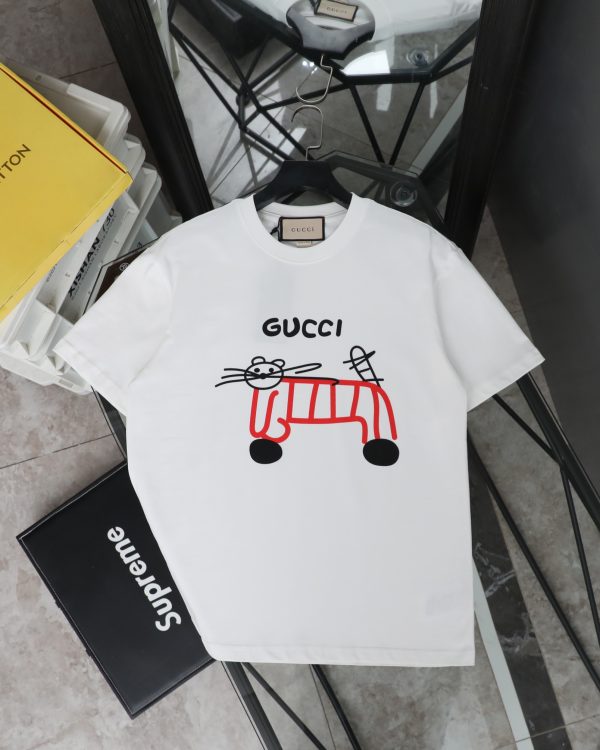 Premium Quality Gucci Short Sleeves Red Print Collection
