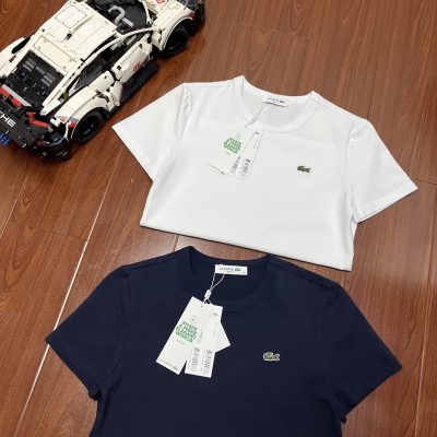 Premium Lacoste Short-Sleeved Shirt Blue Washed Style