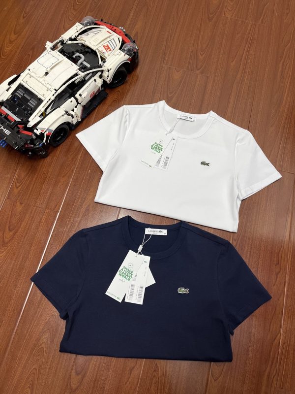 Premium Lacoste Short-Sleeved Shirt Blue Washed Style