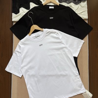 Premium Quality Off-White Short Sleeves White Cotton Oversized Luxury