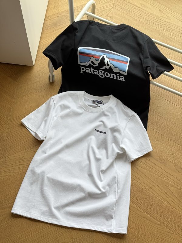 Best Selling Patagonia Short Sleeves Black Cotton Print Style