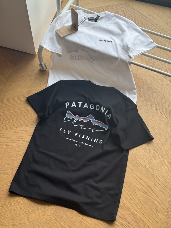Premium Patagonia Short Sleeves Black Cotton Print Collection