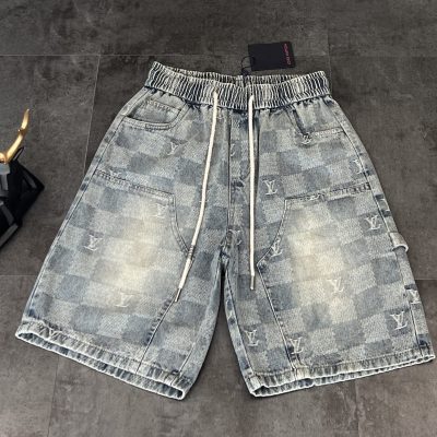 Premium Louis Vuitton Shorts White Denim Vintage Luxury