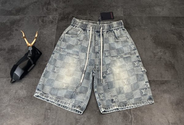 Premium Louis Vuitton Shorts White Denim Vintage Luxury