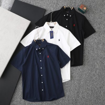 Luxury Ralph Lauren Short Sleeves White Cotton Classic Luxury