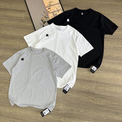 Best Selling Descente Short Sleeves Black Cotton Washed Style