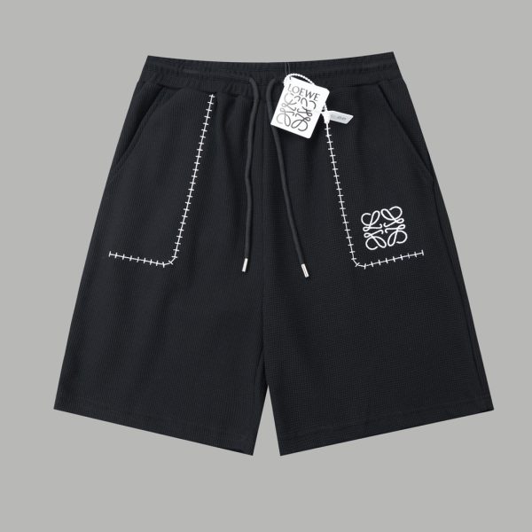 Premium Quality Loewe Shorts Black Cotton Classic Collection