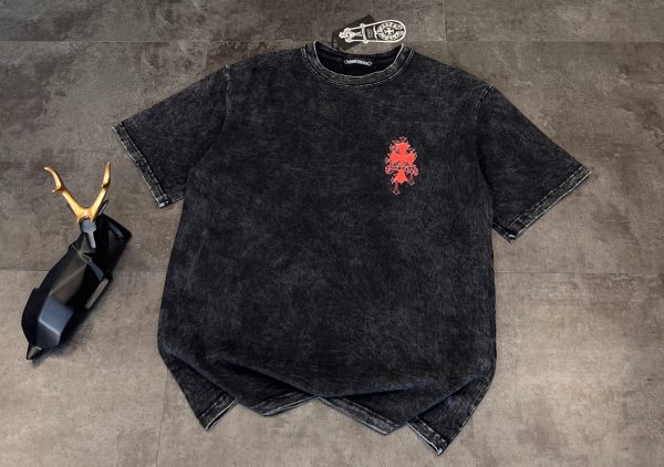 Best Selling Chrome Hearts Short-Sleeved Shirt Red Cotton Breathable Collection