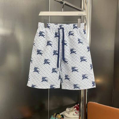 Luxury Burberry Shorts White Monogram Style