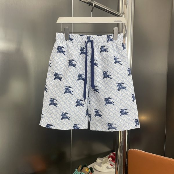 Luxury Burberry Shorts White Monogram Style