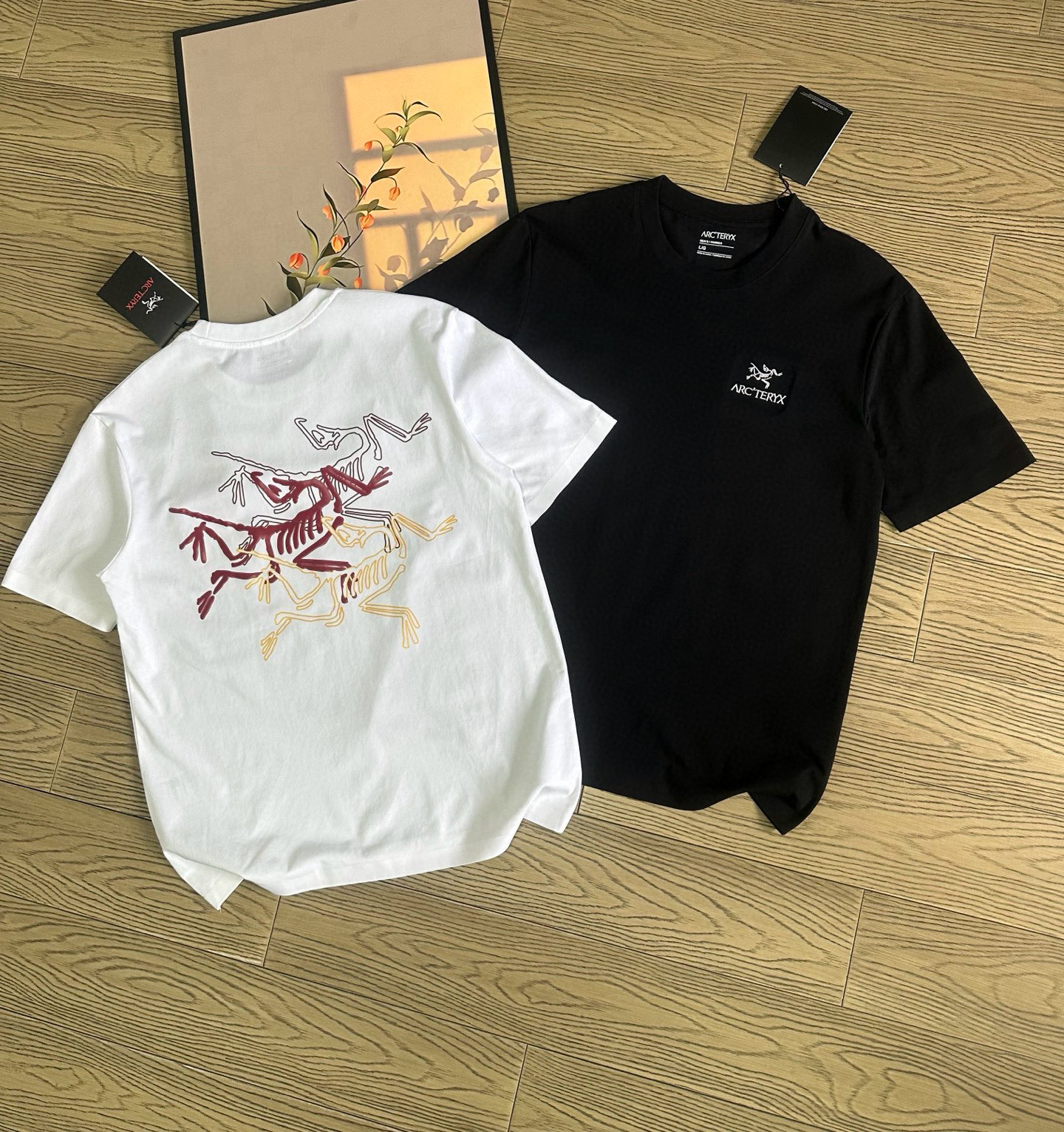 High Quality Descente Short-Sleeved Shirts White Cotton Print Style