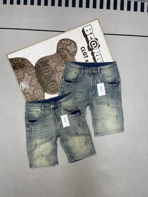 Premium Quality Thom Browne Shorts Blue Denim Classic Style