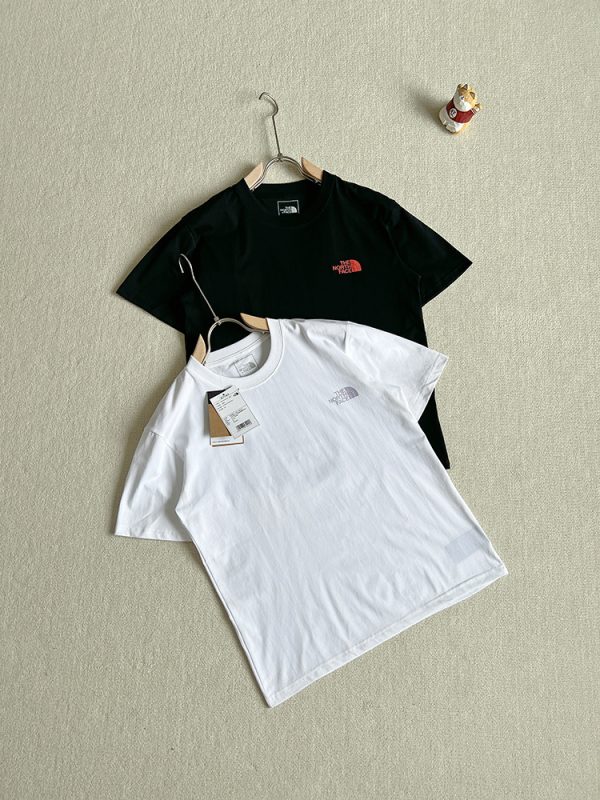 High Quality The North Face Short Sleeves Black Cotton Breathable Luxury