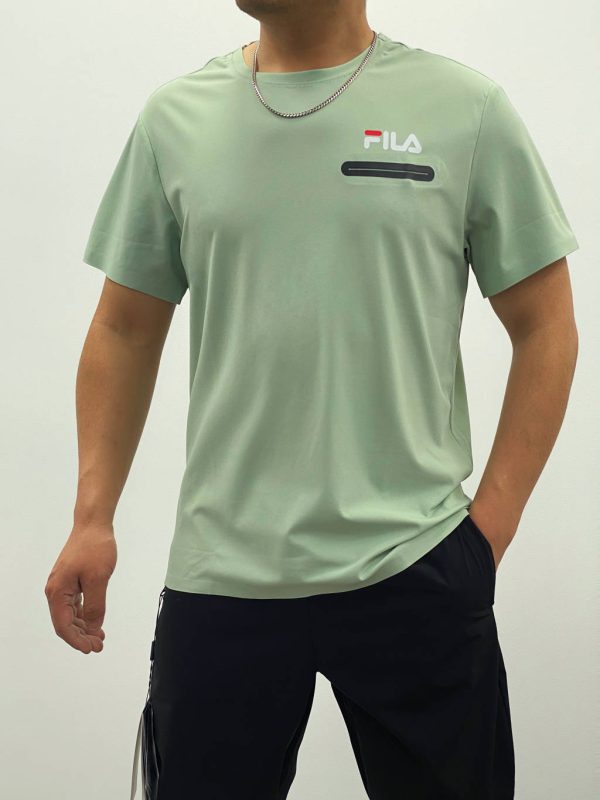 Best Selling Fila Short Sleeves Black Silk Breathable Collection