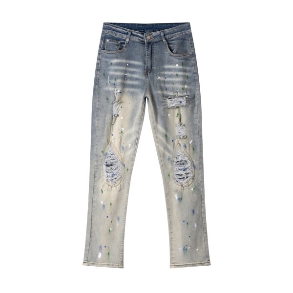 High Quality Ami Trousers Denim Washed Luxury