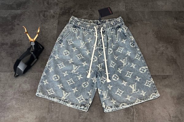 Premium Quality Louis Vuitton Shorts Blue Denim Vintage Style