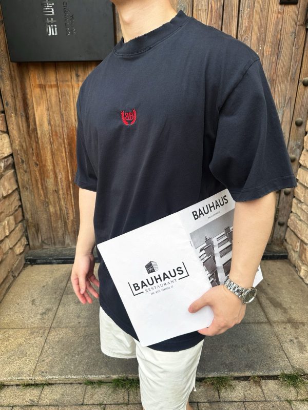 Luxury Balenciaga Short Sleeves Red Cotton Classic Style