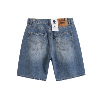 Premium Quality Levi'S Shorts Blue Denim Logo Collection