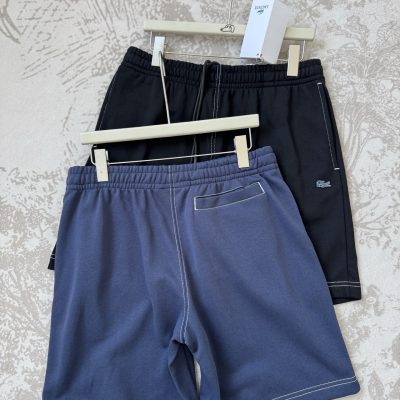 Premium Quality Lacoste Sweatpants Black Cotton Casual Collection