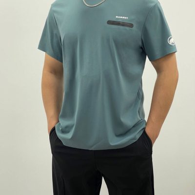 Premium Mammut Short Sleeves Black Silk Breathable Collection