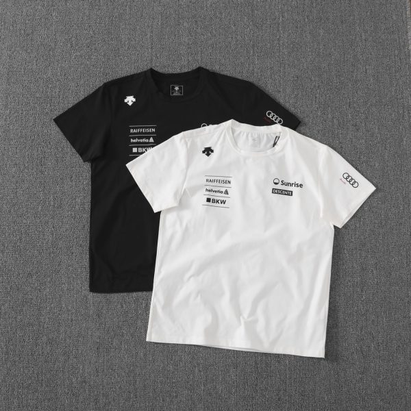 Premium Quality Descente Short Sleeves Black Breathable Luxury