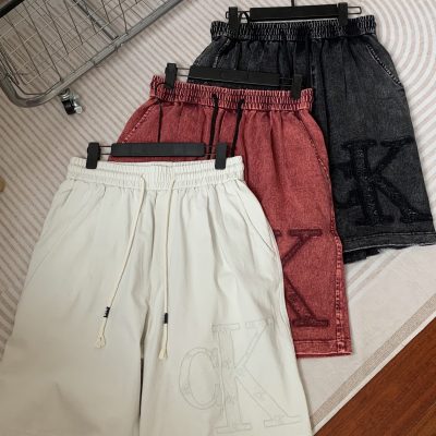 Luxury Calvin Klein Shorts White Knit Washed Luxury