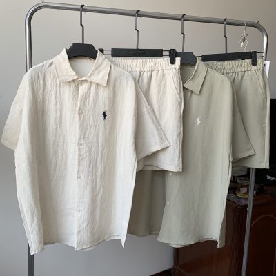 Premium Ralph Lauren Shirts Beige Cotton Logo Style