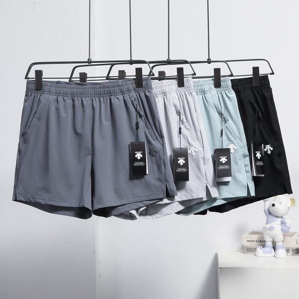 Premium Descente Shorts Black Nylon Casual Style
