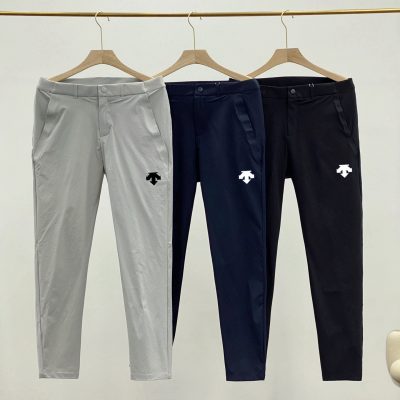 High Quality Descente Pants Gray Casual Style
