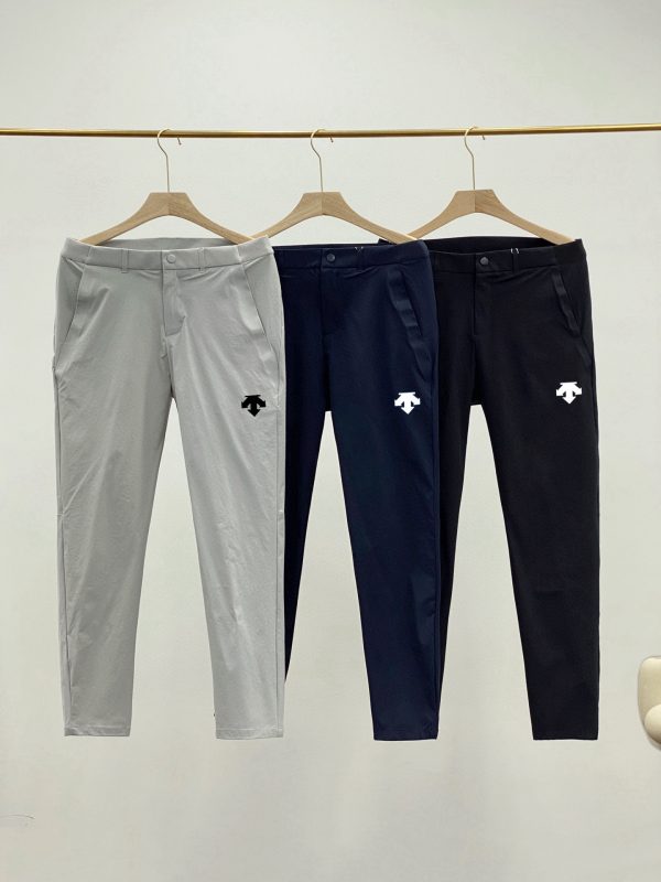 High Quality Descente Pants Gray Casual Style
