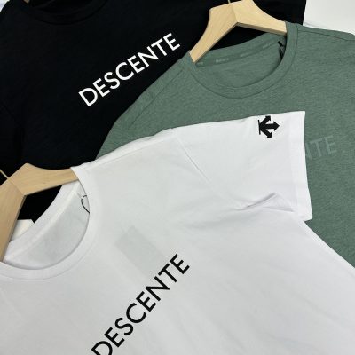 Premium Descente Short Sleeves Black Cotton Breathable Style