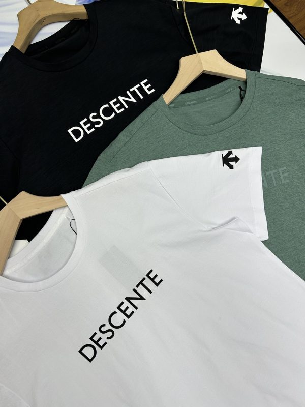 Premium Descente Short Sleeves Black Cotton Breathable Style