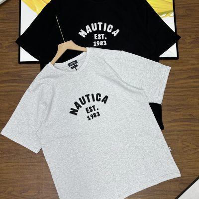 Best Selling Nautica Short Sleeves Black Cotton Logo Style