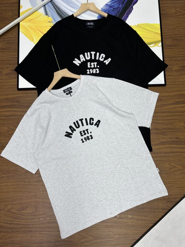 Best Selling Nautica Short Sleeves Black Cotton Logo Style